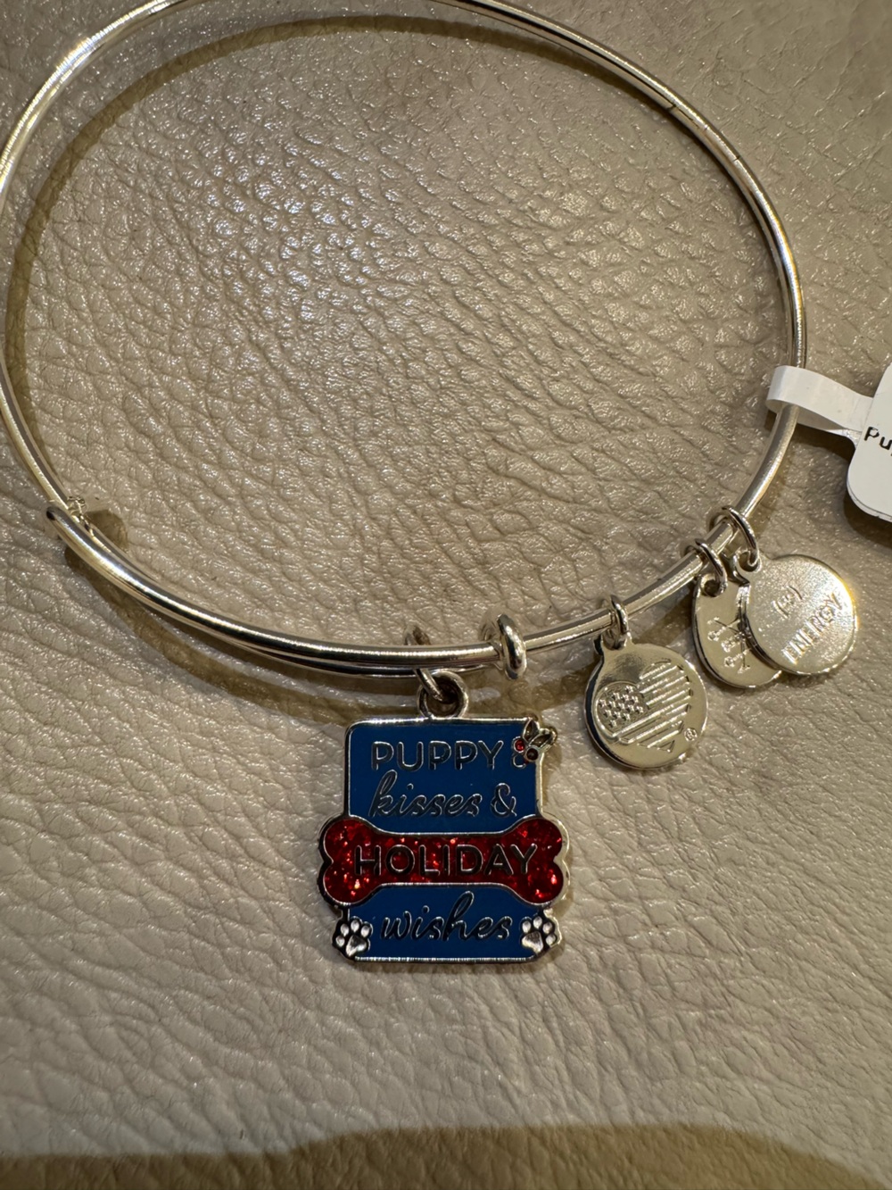Alex and Ani Puppy Kisses and Holiday Wishes Bracelet